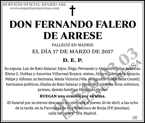 Fernando Falero de Arrese